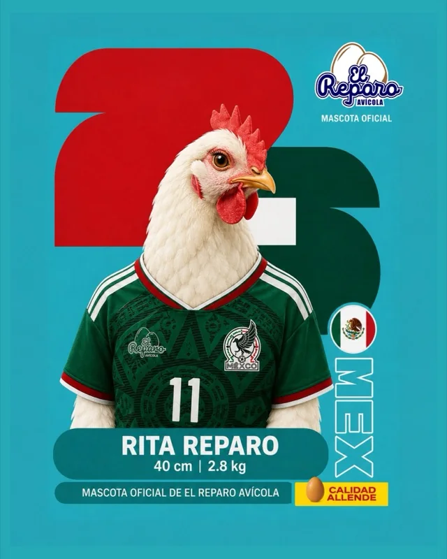 Publicación de El Reparo en Facebook: Rita, la mascota oficial de la marca
